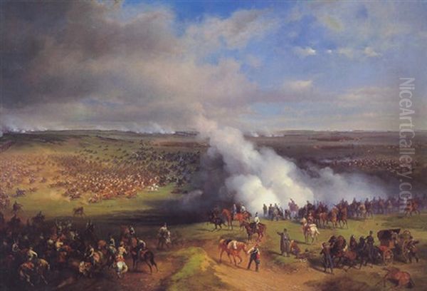 General Franz Furst Von Und Zu Liechtenstein Und Oberst Furst Wilhelm Montenuovo In Der Schlacht Bei Komorn Am 26. April 1849 - view 1