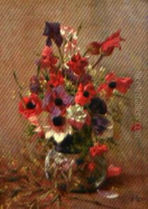 Nature Morte Au Bouquet De Fleurs by Gustave Allemand