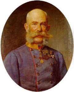 Kaiser Franz Joseph I. Vom Osterreich In Feldmarschallsuniform, Dekoriert Mit Dem Orden Vom Goldenen Vlies by Sigmund L' Allemand