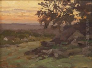 Untitled (landscape At Sunset) by Thomas Allen Jr.