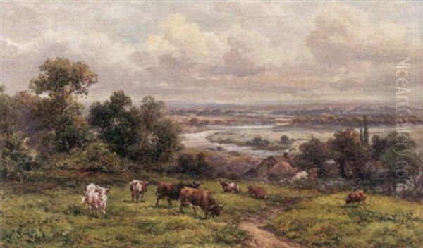 English Landscape With Cows - view 1
