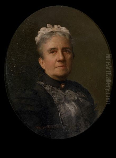 Portrait Of A Lady, In A Black And Grey Dress - view 1