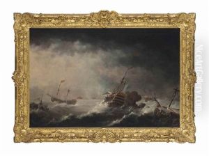 Men-o'war Caught In A Violent Storm