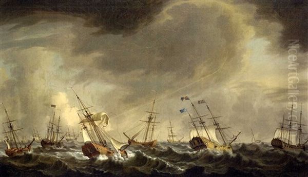 The Flotilla Carrying Princess Charlotte To England For Her Marriage To King George Iii - view 1