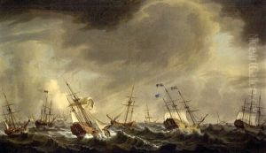 The Flotilla Carrying Princess Charlotte To England For Her Marriage To King George Iii