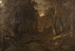 Autumn, Evening, Forest Of Fontainebleau by C. Harry Allis
