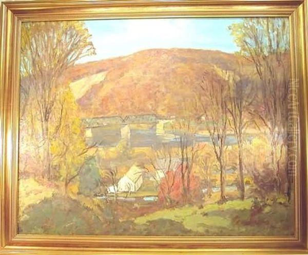 The Trestle Bridge In Autumn - view 1