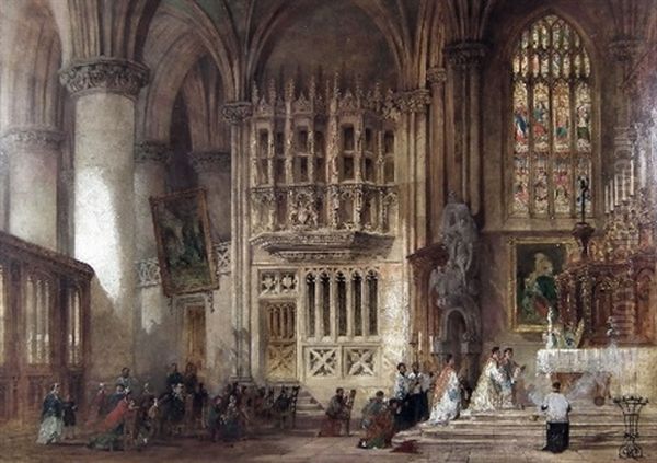 View Of The Interior Of Toledo Cathedral (after Thomas Allom) - view 1