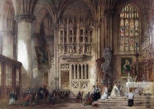 View Of The Interior Of Toledo Cathedral (after Thomas Allom) by Arthur Allom