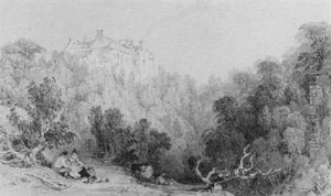 View Of The Alps And Great Britain by Thomas Allom