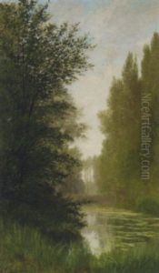 A Tranquil Lake In A Woodland Clearing