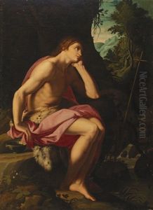 Saint John The Baptist In The Wilderness by Alessandro di Cristofano Allori