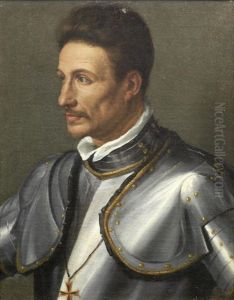 Portrait Of A Gentleman, Half-length, In Armour, Wearing The Order Of Saint Stephen