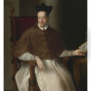 Portrait Of A Cleric by Alessandro di Cristofano Allori