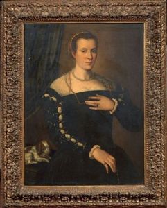 Ritratto Di Dama Con Cagnolino by Alessandro di Cristofano Allori