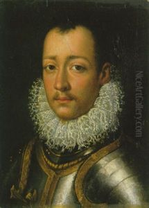 Portrait Eines Adligen Herren In Rustung