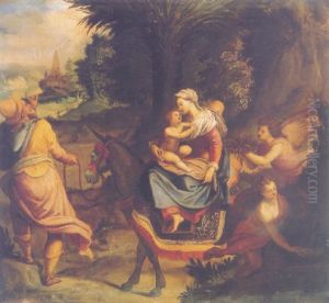 The Flight Into Egypt by Alessandro di Cristofano Allori