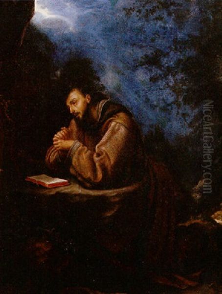 Saint Francis At Prayer - view 1