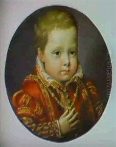 A Boy, Head And Shoulders Turned Half Right by Alessandro di Cristofano Allori
