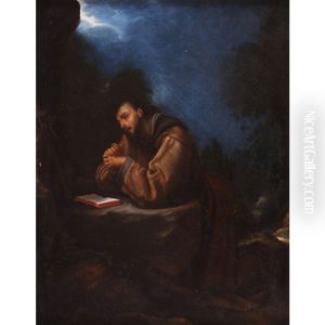 Saint Francis At Prayer by Cristofano Allori