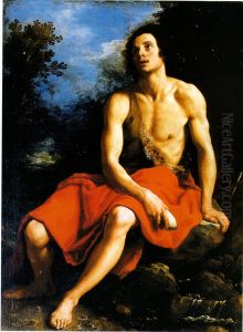 John The Baptist In The Desert by Cristofano Allori