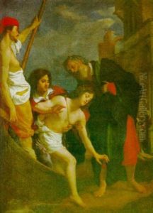 La Hospitalidad De San Julian by Cristofano Allori