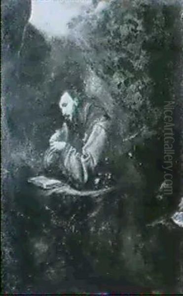 Saint Francis Of Assisi At Prayer - view 1