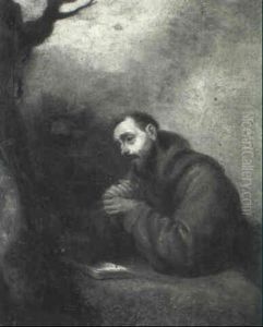Saint Francis In Contemplation by Cristofano Allori