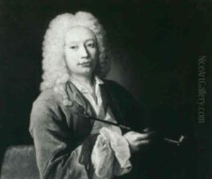 Portrait Of A Man Holding A Pipe by Gilles Allou