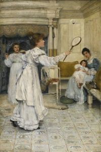Battledore And Shuttlecock by Laura Theresa Alma-Tadema