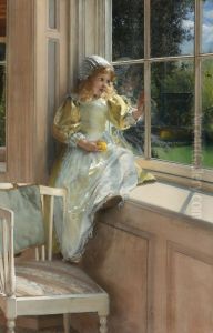 A Looking Out O'window, Sunshine by Laura Theresa Alma-Tadema