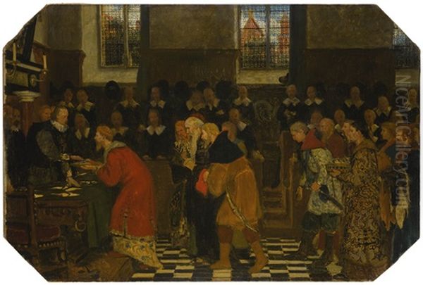 Study For A Mural For Hotel De Ville, Antwerp Town Hall - view 1