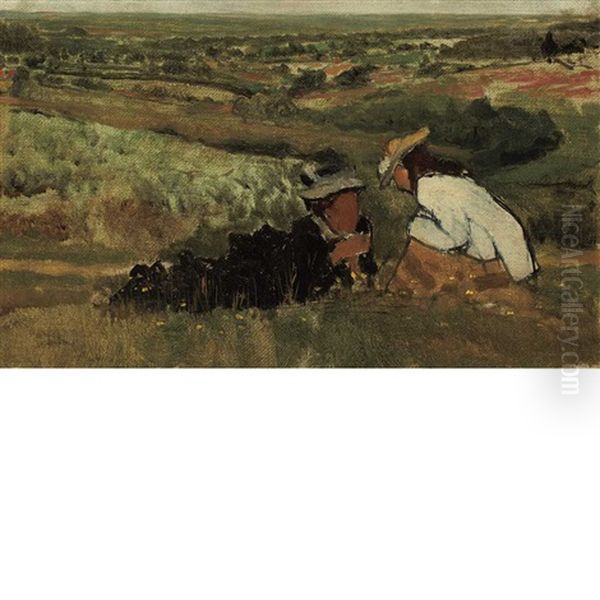 Summer Hours/study Of Landscape With Figures - view 1
