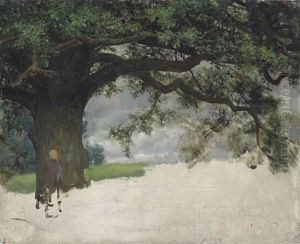 Study Of An Oak Tree by Sir Lawrence Alma-Tadema