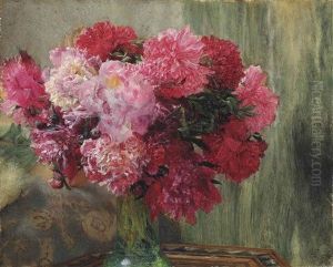 Japanese Peonies by Sir Lawrence Alma-Tadema