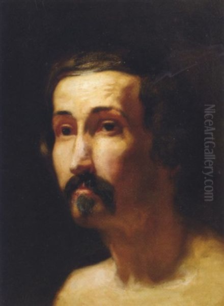 Head Of A Man With A Moustache - view 1
