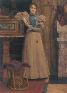Portrait Of Clotilde Enid, Daughter Of Edward Onslow Ford by Sir Lawrence Alma-Tadema