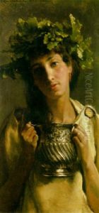 A Portrait Of A Girl Holding A Silver Urn, A Price For The Artist's Corps
