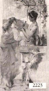 Classical Style Women Buying Porcelain
