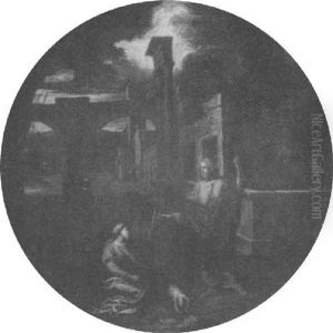 Maria Magdalena Und Christus In Architekturlandschaft by Baldassare (Il Galanino) Aloisi