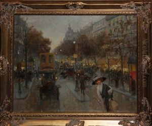 Untitled (women Crossing Avenue) by Mariano Alonso Perez