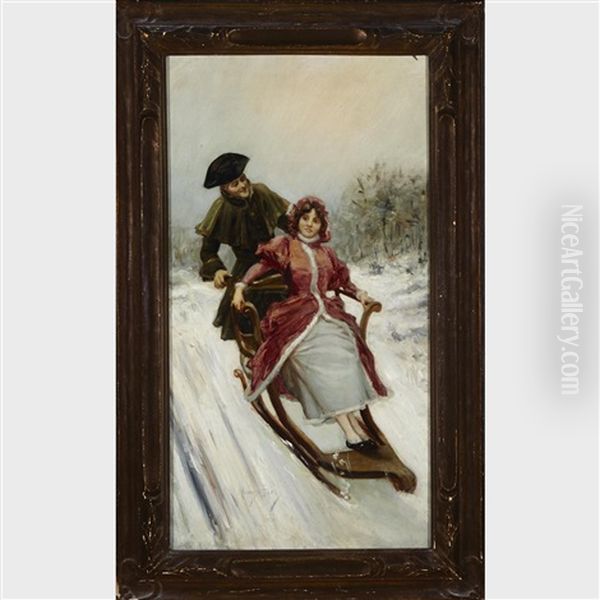 Lovers Sledding - view 1