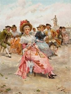 Conversando En El Jardin by Mariano Alonso Perez