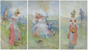 La Cueillette (+ 2 Others; Set Of 3 Works) by Mariano Alonso Perez