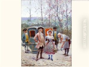La Petite Marchande De Fleurs by Mariano Alonso Perez