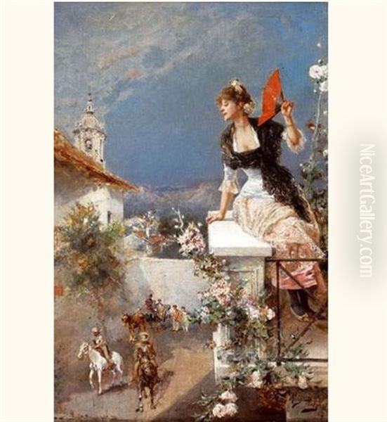Jeune Femme Au Balcon - view 1
