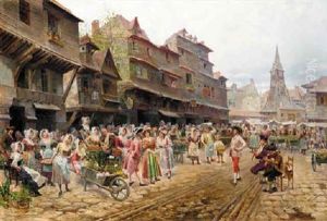 A Concert In The Flower Market by Mariano Alonso Perez