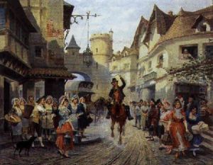L'arrivee De La Malle-poste by Mariano Alonso Perez