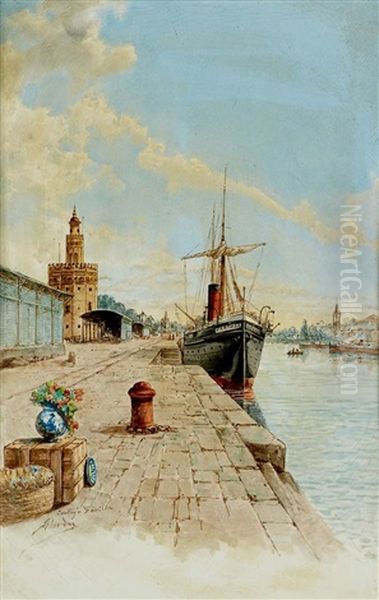 Vista De Sevilla Con La Torre Del Oro - view 1