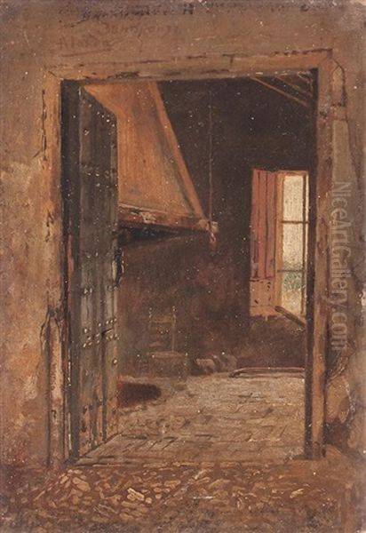 Interior De Santiponce Y Barcas En La Playa (2 Works) - view 1
